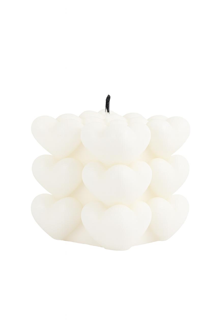 Vela cubo de corazones