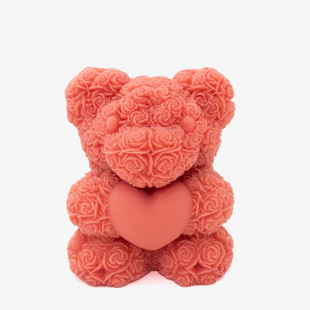 Vela osito con corazón